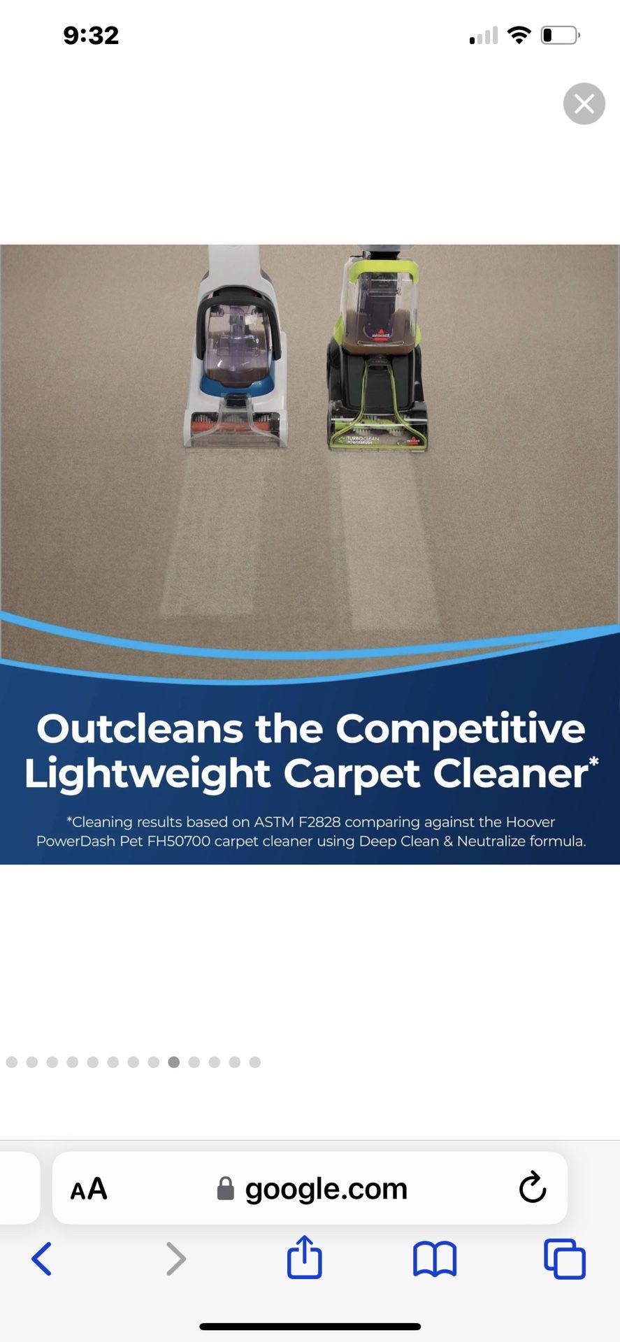 BISSELL TurboClean PowerBrush Pet Carpet Cleaner Shampooer Washer 2806