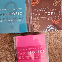 TABLE TOPICS conversation card game, $10.00 ea giftable n sealed, new