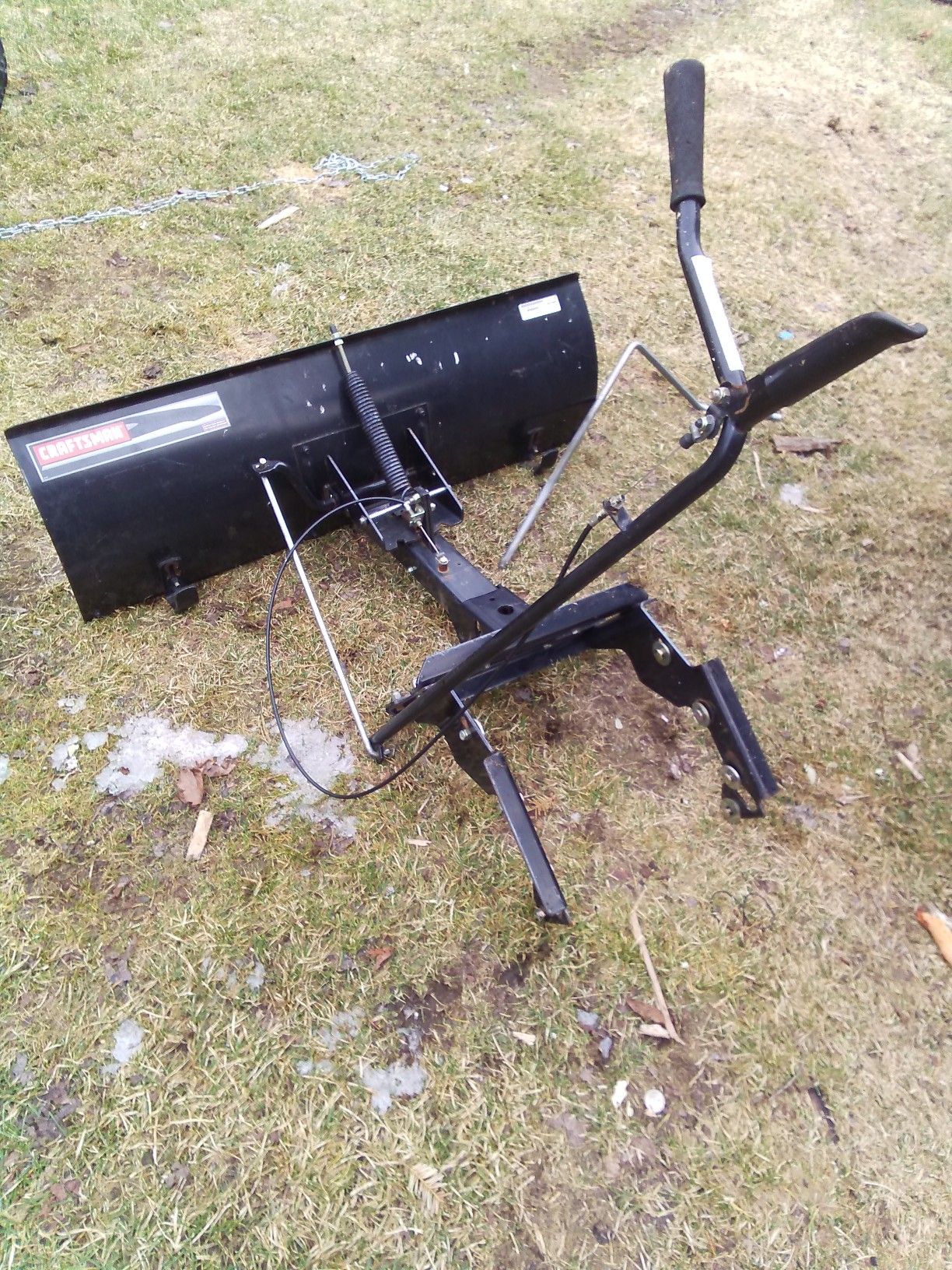 Brand New universal plow asking 300 quad mower John Deere.