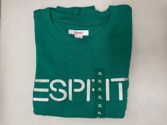 ESPRIT Embroidered Crewneck Sweatshirt VIRAL 80s Costco Logo Green XL  NWT