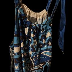 Ann Taylor Blue Dress With Adjustable Straps - Size Small