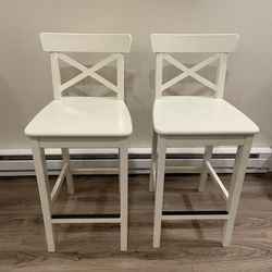 white IKEA stools 