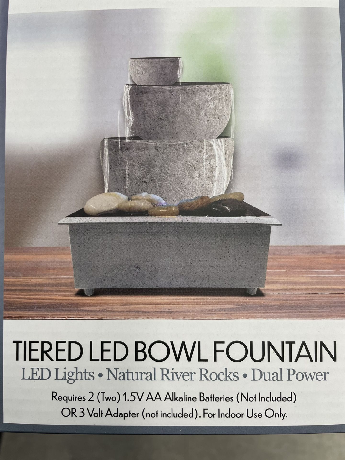 TIERED LED BOWL FOUNTAIN