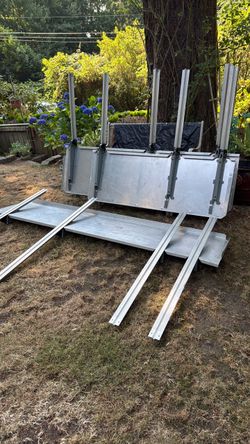 Folding van shelving