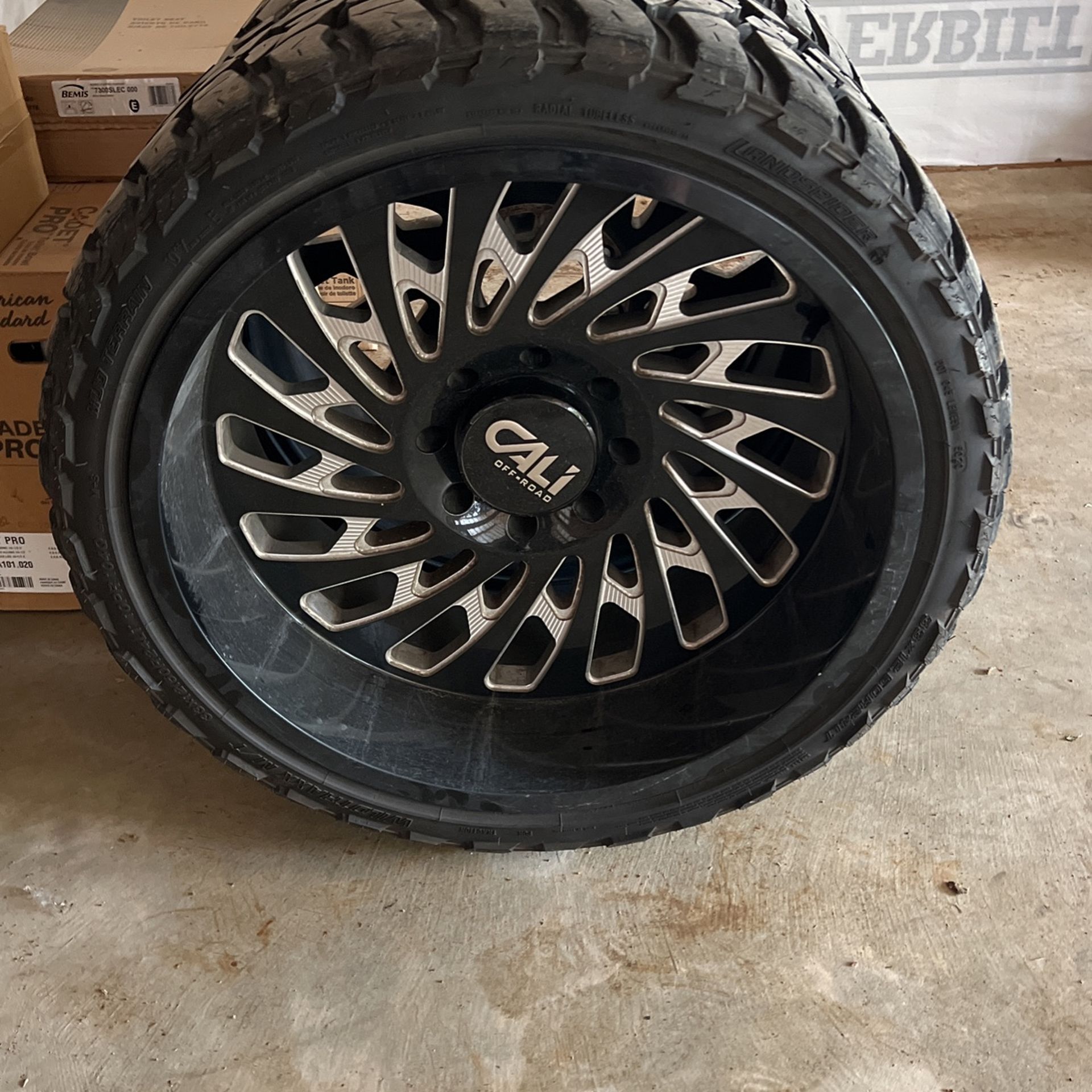 8x180 Chevy Wheels 24x12 On 33 12.50 Mt S