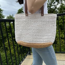 Handmade Coastal Style Bag - White