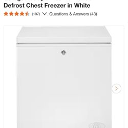 Garage Ready 5.1 cu. ft. Manual Defrost Chest Freezer in White