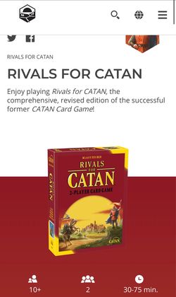 CATAN - Rivals 2 Player Card Game