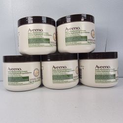 Lot Of Aveeno Daily Moisturizing Cream 20oz Sensitive Skin Hydrates Fragrance Free