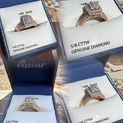14K Gold 5/8 CCTW REAL Diamond Ring Size 7