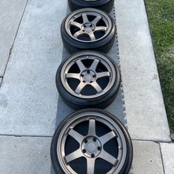 OG Volk TE37 17x9 +22 Bronze