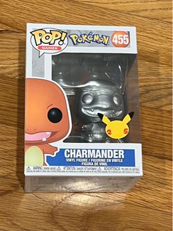 Funko POP Figure CHARMANDER 455 Collectible Unopened Silver Metallic