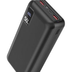 Power Bank 50000mAh 22.5W Fast Charging Portable Charger USB-C Quick Charge with 3 Outputs & 2 Inputs LED Display Huge Capacity External Battery Pack 