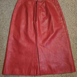 Vintage Nina Ricci Leather Skirt Size XS