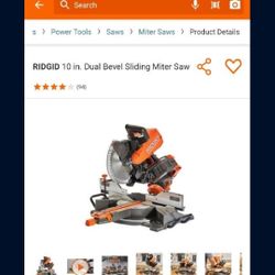 Ridgid 10" Sliding Miter Saw