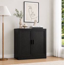 Black Cabinet with Adjustable Shelves