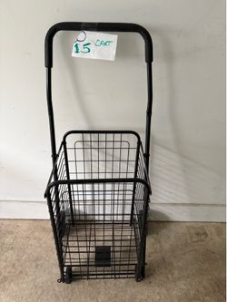 Black Folding Shopping Bags Cart