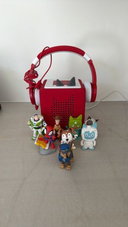 Tonie Box, Tonie Box, Charger, 8 Tonies, and Tonie Headphones