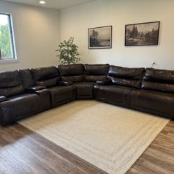Costco Leather Electric Recliner Sectional Couch Delivery Available