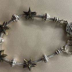 Sea Life, Silver & goldTone, Costume Jewelry Bracelet