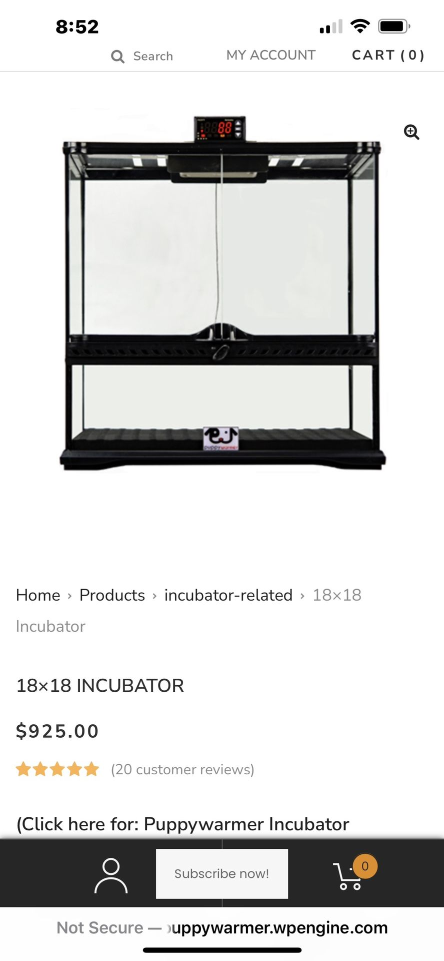 Puppy Warmer incubator & O2 Concentrator- Read Listing