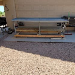 HUGE 10ft METAL WORKBENCH 
