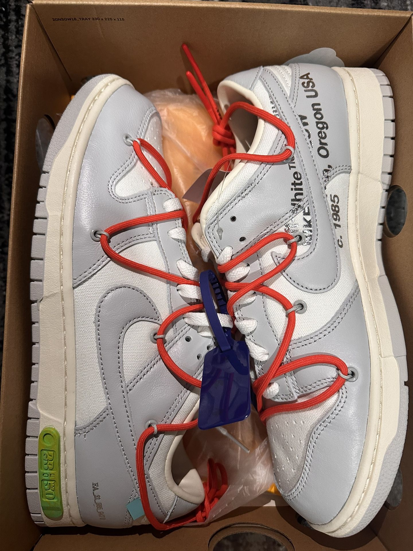 Blue Nike Dunk Off White 23 Off White Nike Dunk Low Lot 23 Size 12)