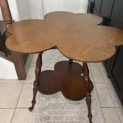 Antique English Clover Leaf Side Table