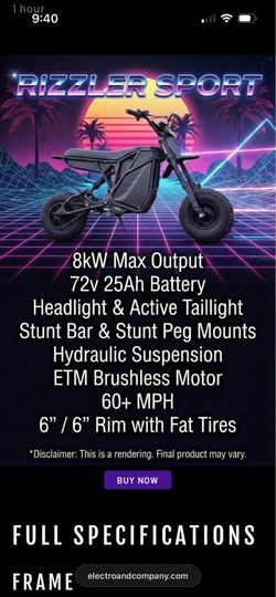 RIZZLER SPORT W/ STUNT PEGS
