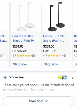 BRAND Sound Stands Speaker NEW Perfect Gift White Minimalistic SONOS ERA 100 stands designed to elevate speakers for optimal sound positioning.