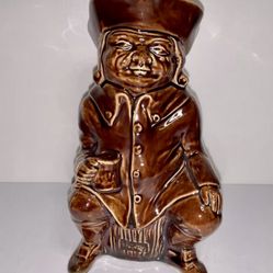 Vintage Rare Ridgway Sterling Pottery Character Toby Jug Mug Brown Tanka, England