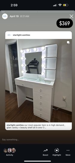 NEW LED glam Makeup Vanity 