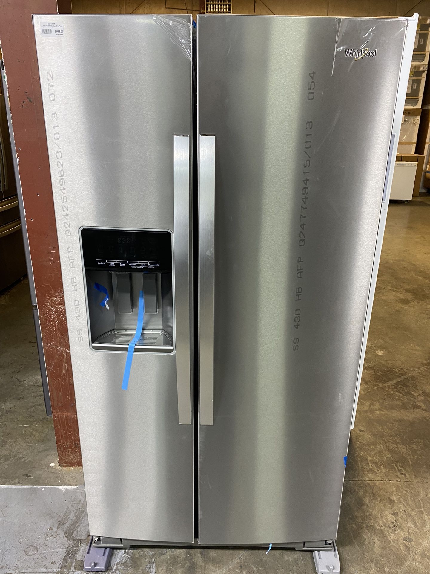 Whirlpool WRS571CIHZ 36 Inch Counter Depth Freestanding Side by Side Refrigerator