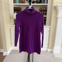 J. Jill purple ribbed turtleneck sweater XS