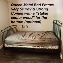 Queen Bed Frame Set:$10/obo
