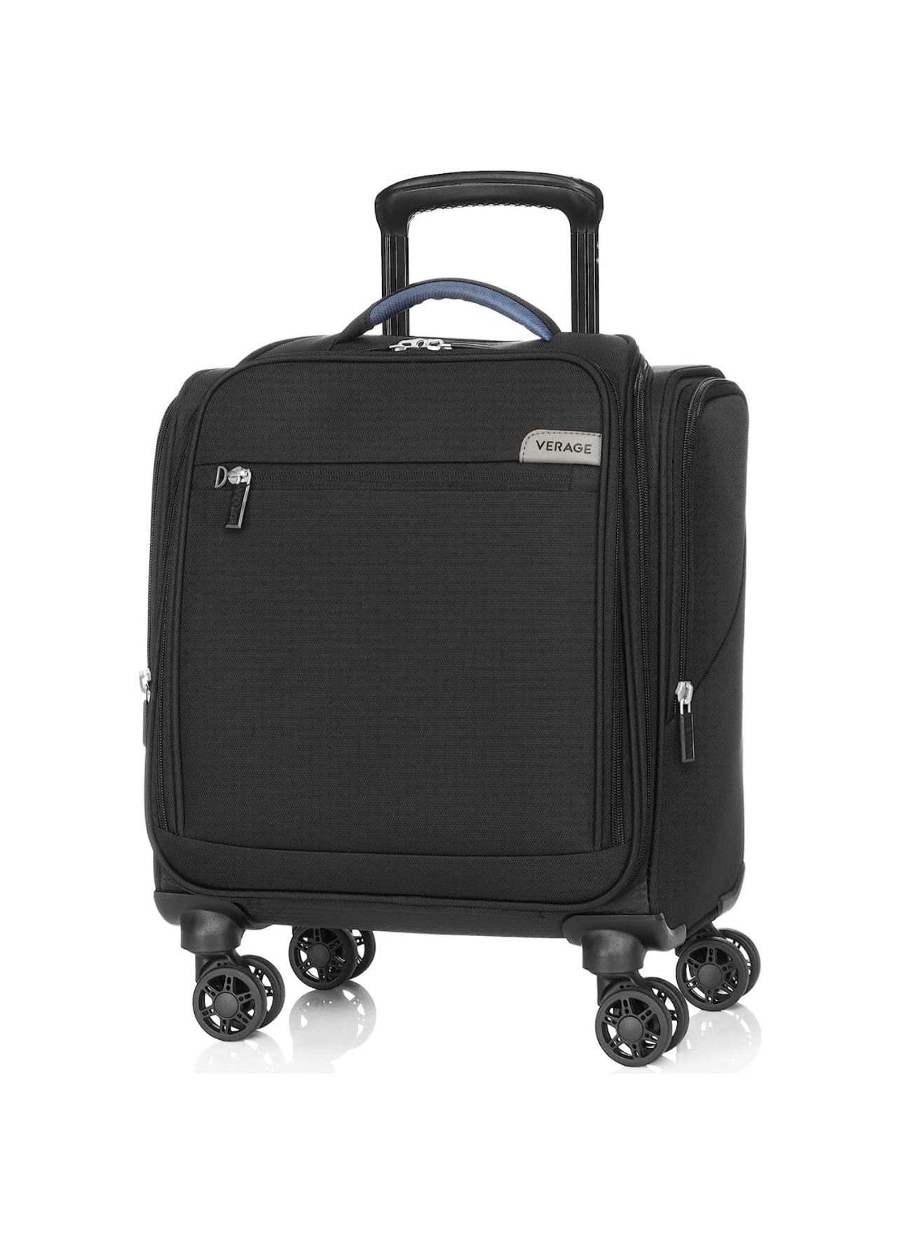 VERAGE Carry On Underseat Luggage with Wheels & USB Port, Wheeled Spinner Bag Carry-on Luggages for Airlines, Lightweight Suitcase Men Women, Pilots a