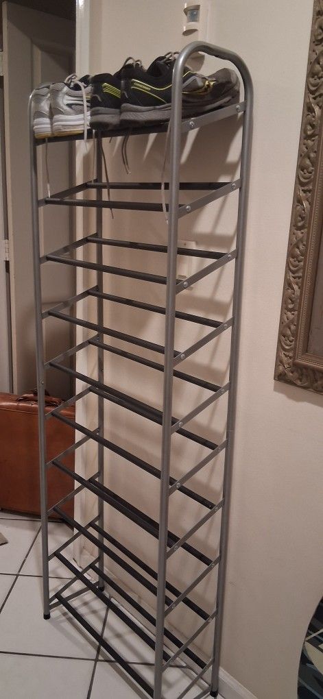 Virticle Shoe Rack Holds 20 Pair Closet Organizer