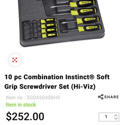 Screw Driver Set 10pc Hi Viz