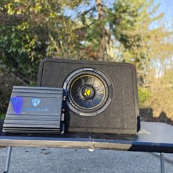 Kicker Comp 10 In Slim Ported Box With Amp