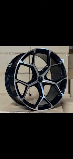 Audi 20” Blk Mach new RS Style rims new tires set a4 a5 a6 a7 a8 q3 q5 q7