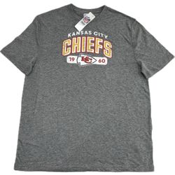 Kansas City Chiefs Gray T Shirt Mens 2XL New With Tags