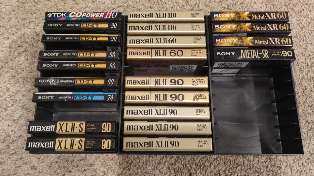 22x Sealed Blank Tapes, Type II And Metal