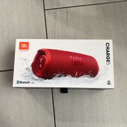 JBL Charge 5 Portable Bluetooth Waterproof Speaker - Red - BRAND NEW