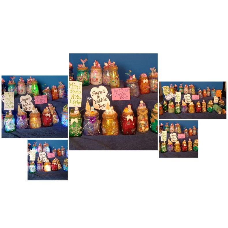 FIRST $150 TAKES ALL MUST GO... Ready For You To Sell..Deco Light Jars.