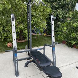 Marcy power rack with lat online pulldown