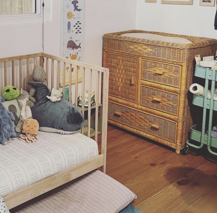 Rattan Diaper Changing Table