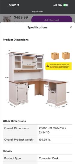 Computer desk & Chair