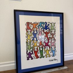Huge Keith Haring Framed Art Print