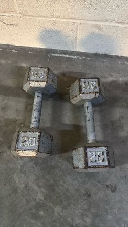 Pair of 20 pound dumbbells