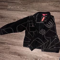 Supreme Radial Embroidered Denim Trucker Jacket